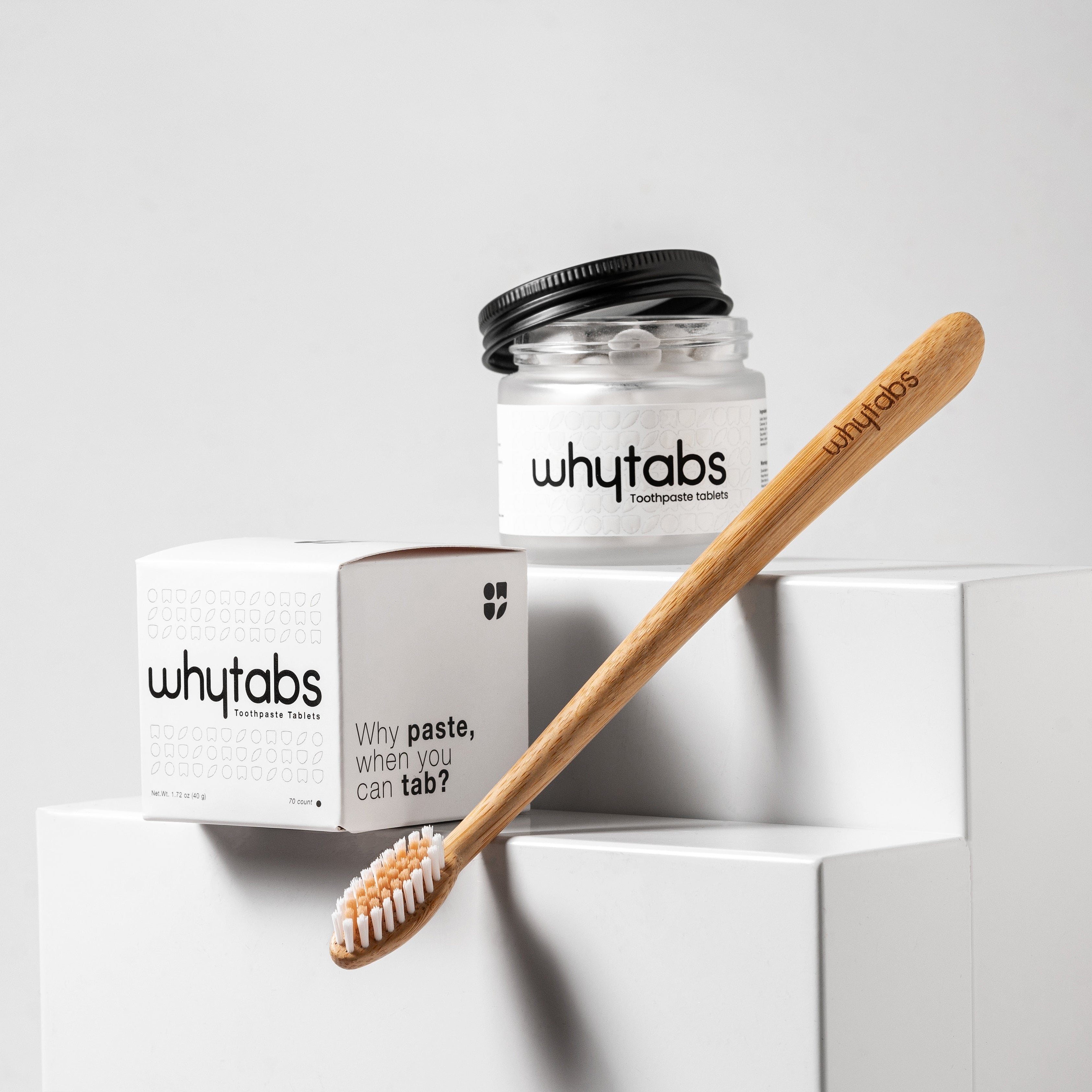 Whytabs Toothpaste tablets | 70 tabs jar (1 Month Supply)