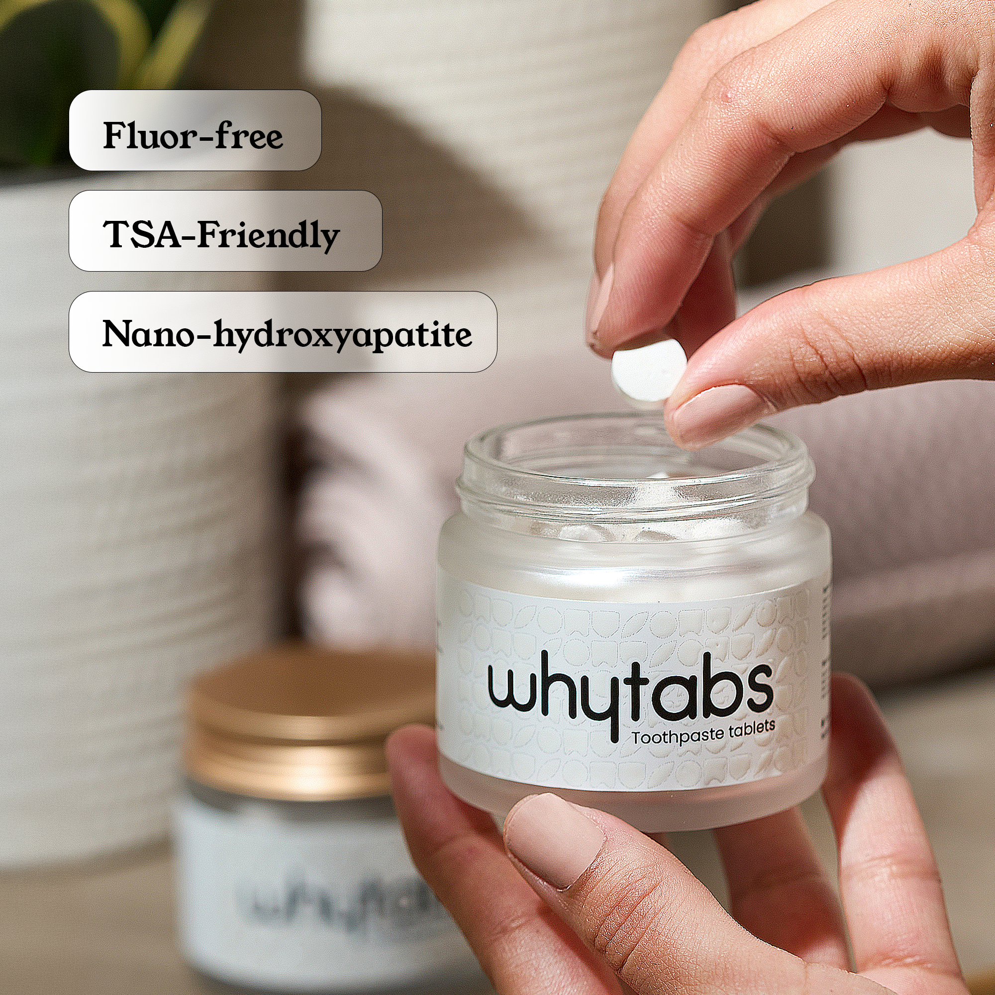 Whytabs Original  Fluoride-Free Toothpaste Tablets · 1 Month Supply