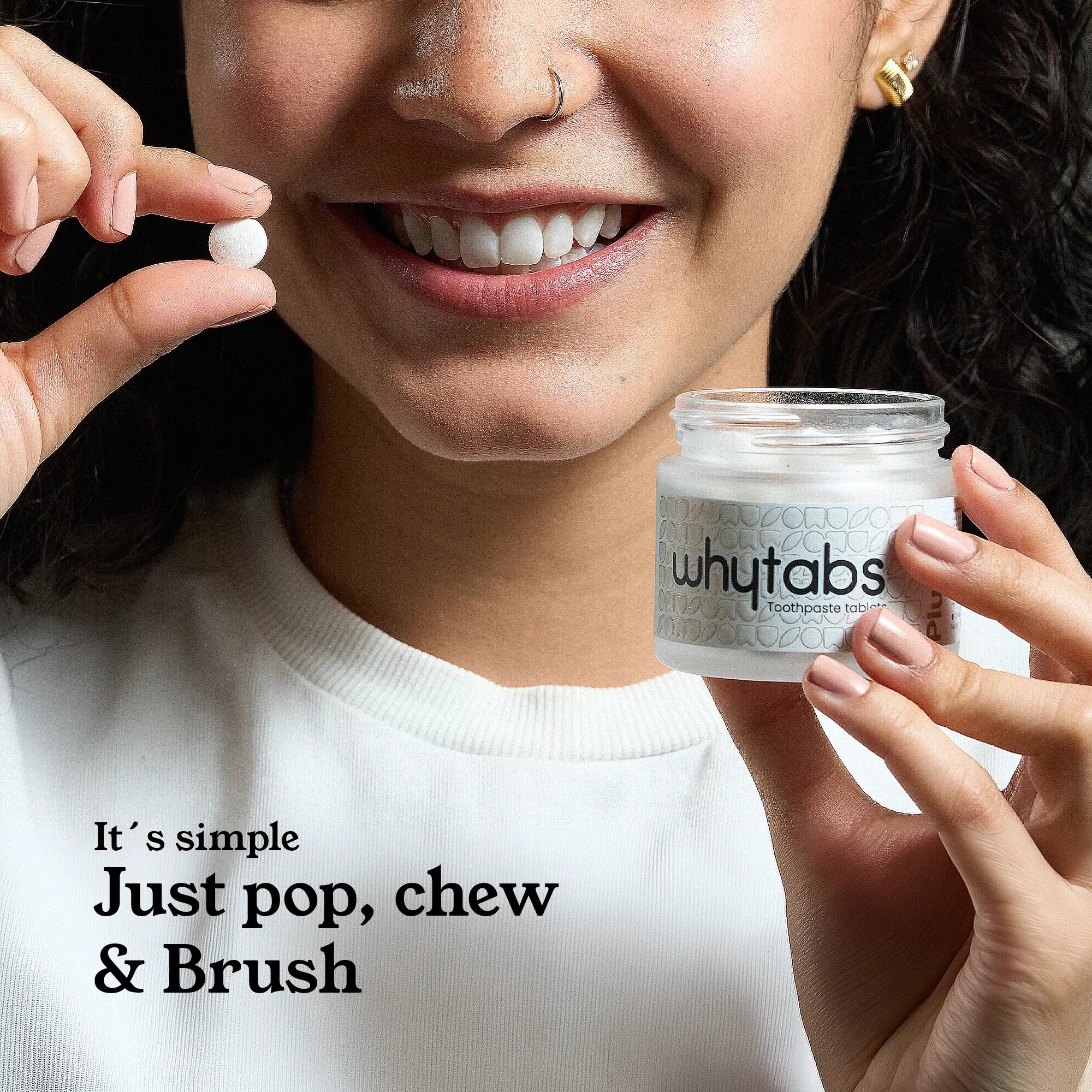 Whytabs Original  Fluoride-Free Toothpaste Tablets · 1 Month Supply