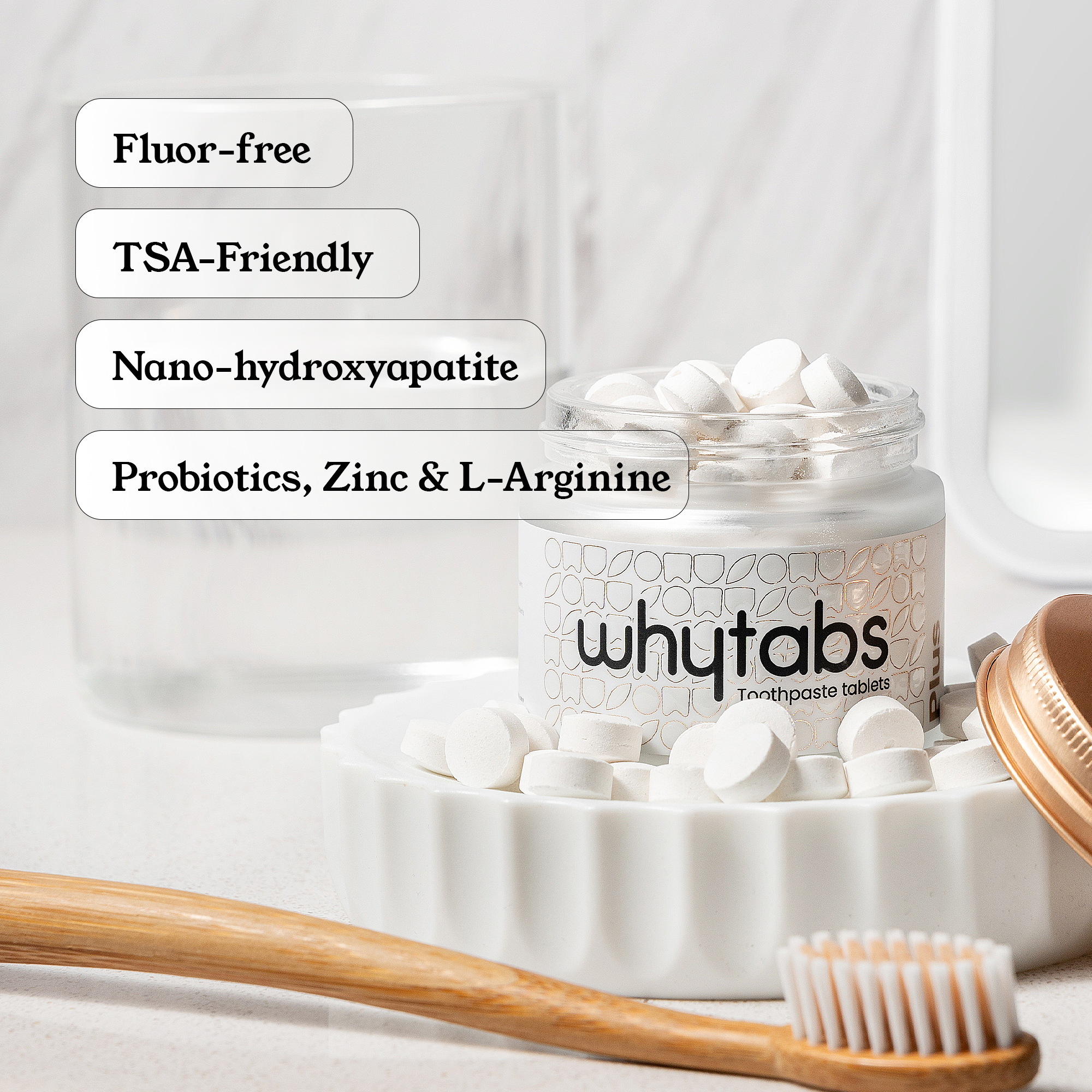 Whytabs Plus — Nano-Hydroxyapatite, Probiotics & L-Arginine · 1 Month Supply